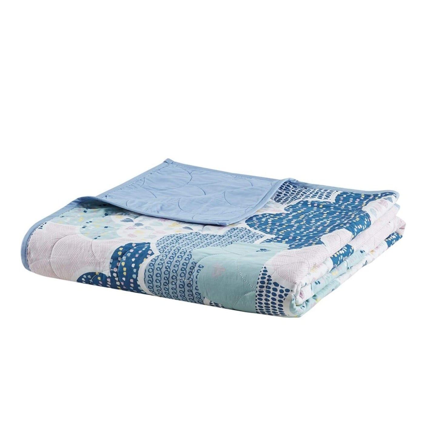 Cloud Reversible Cotton Quilt Blue