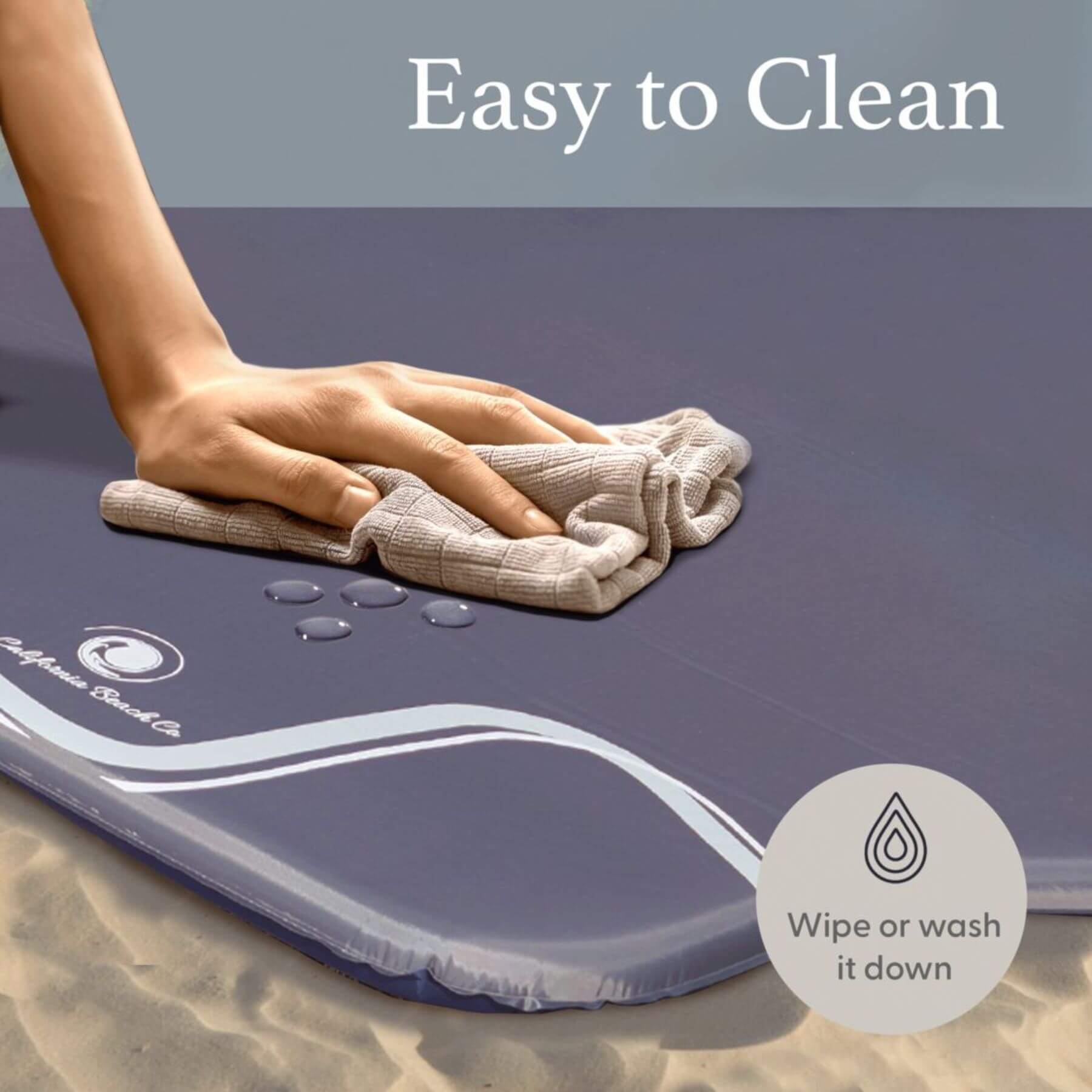 Wiping The California Beach Co. Pop 'N Go™ Play Mat 2.0