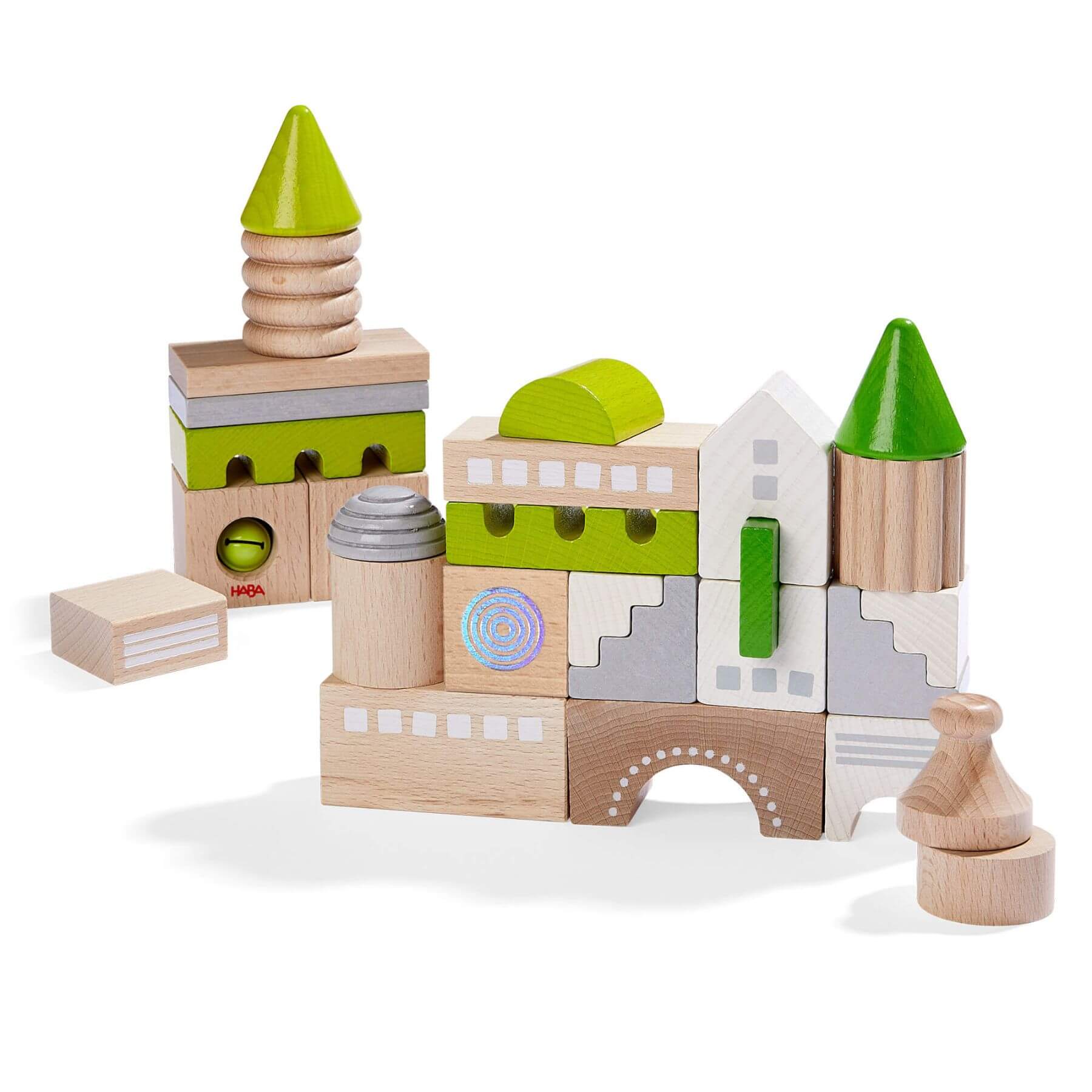 HABA USA Coburg 28 Piece Wooden Building Blocks