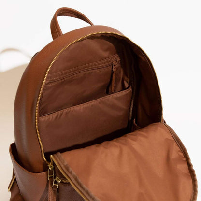 Inside view of Cognac Classic City Diaper Bag II