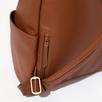 Close-up of Cognac Classic City Diaper Bag II