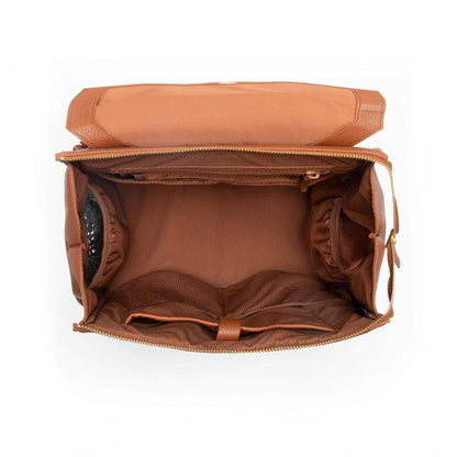Cognac Classic Diaper Bag II with open top
