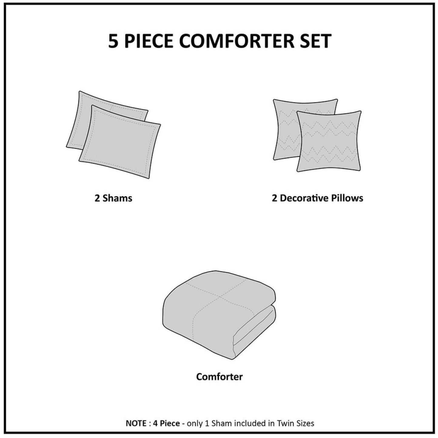 5 Piece Comforter Set