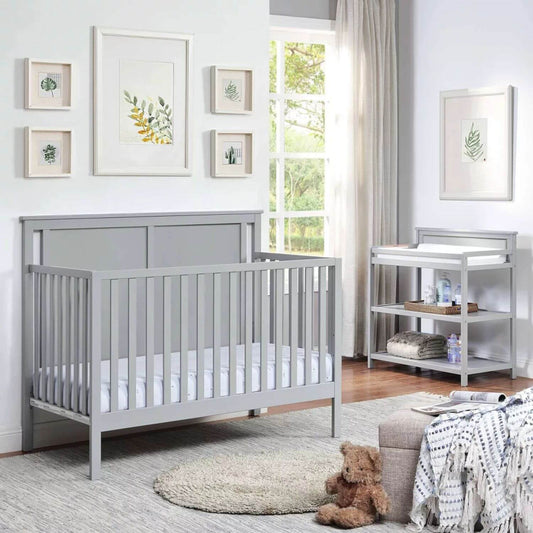 Connelly 4-in-1 Convertible Crib Gray/Rockport Gray