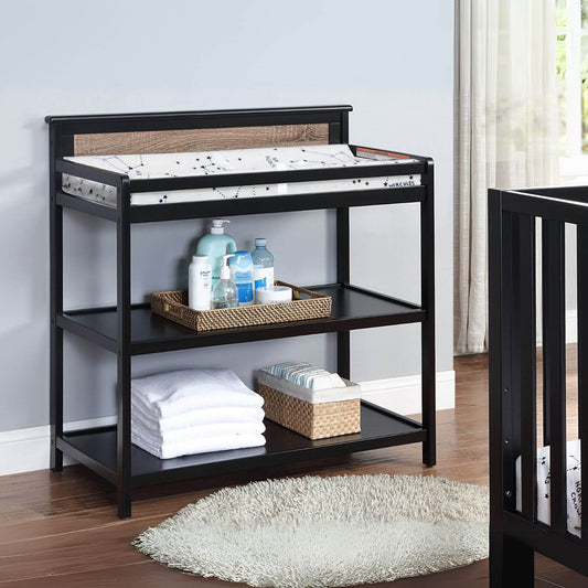 Connelly Changing Table Black/Vintage Walnut