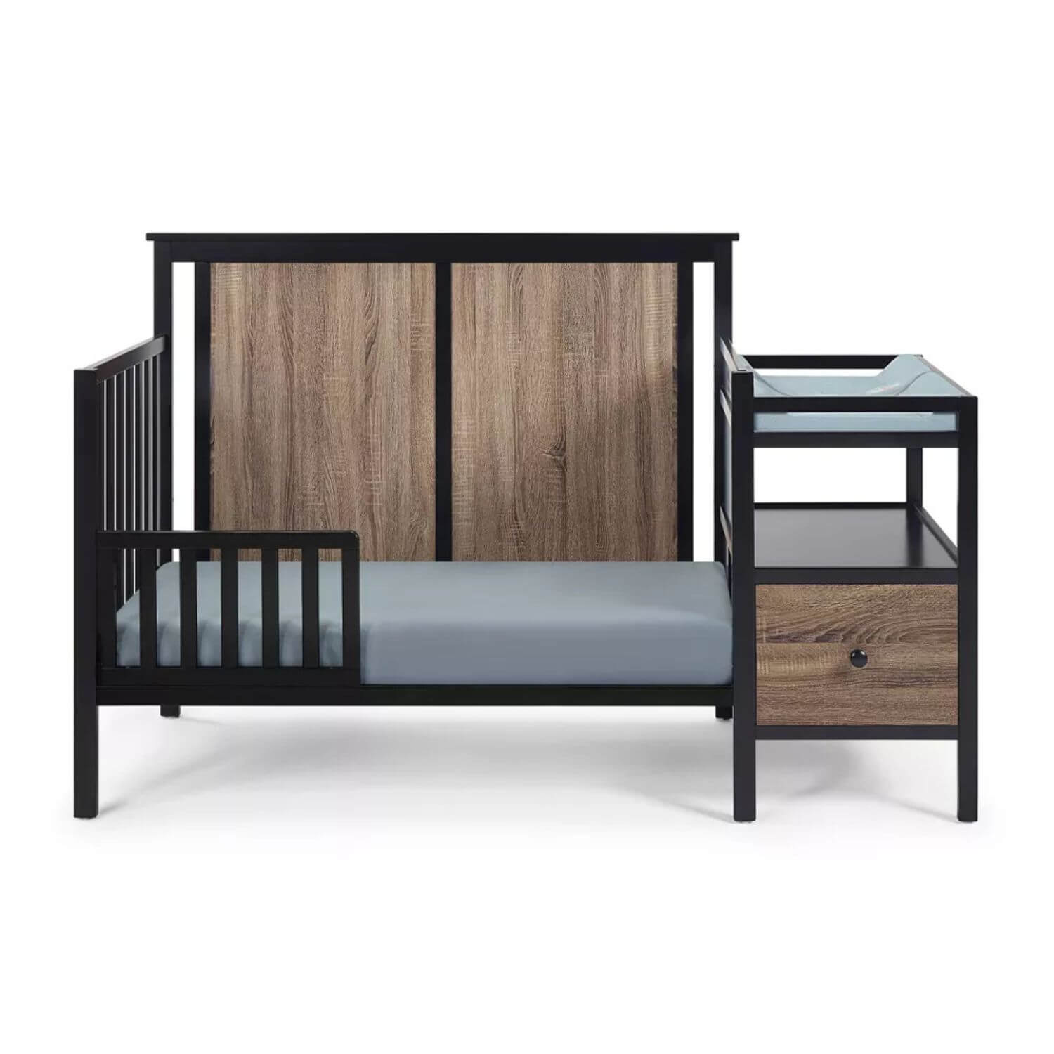 Connelly 4-in-1 Crib and Changer Combo Black/Vintage Walnut