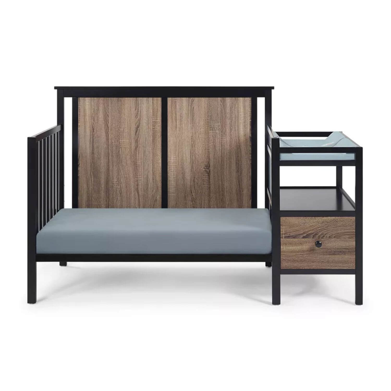 Connelly 4-in-1 Crib and Changer Combo Black/Vintage Walnut