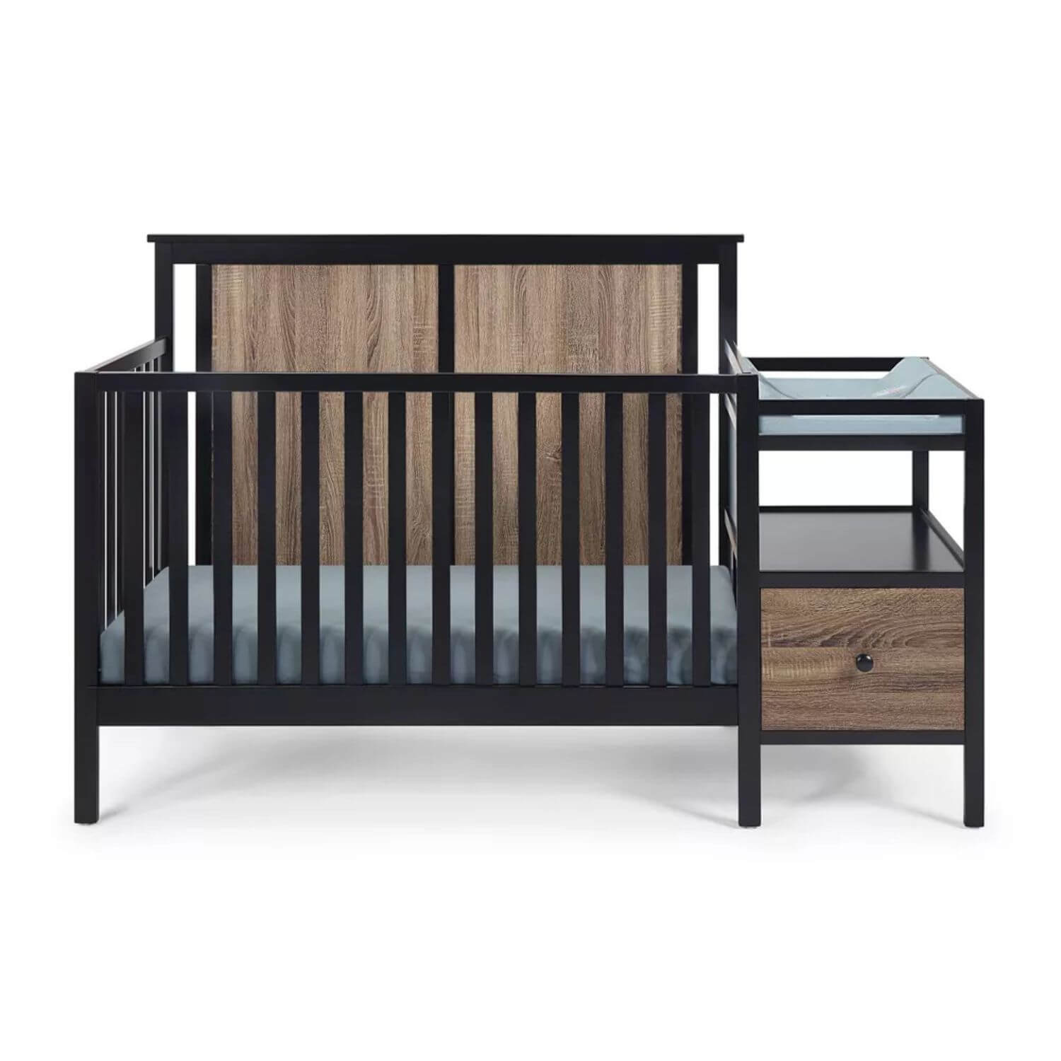 Connelly 4-in-1 Crib and Changer Combo Black/Vintage Walnut