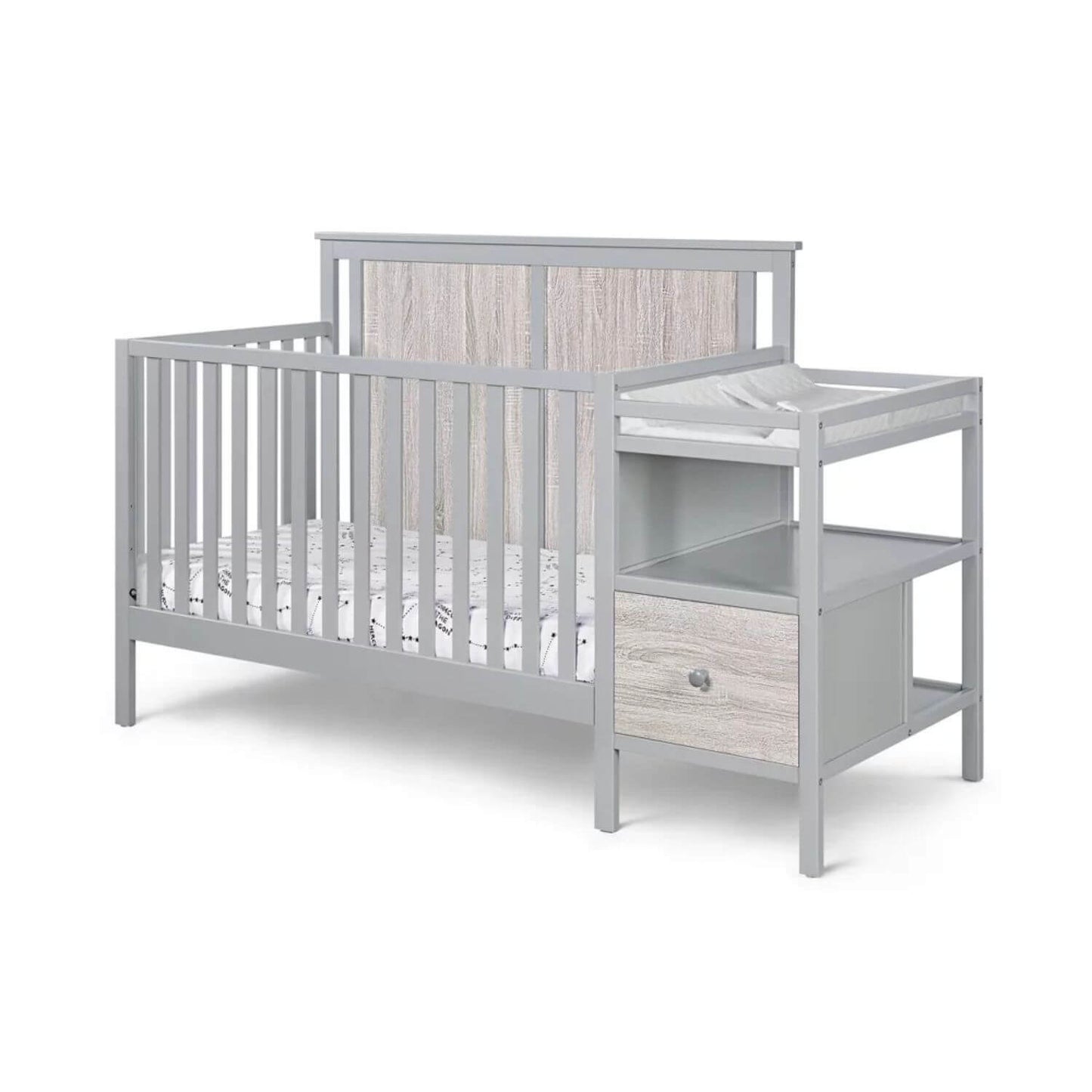 Connelly 4-in-1 Crib and Changer Combo Gray/Rockport Gray