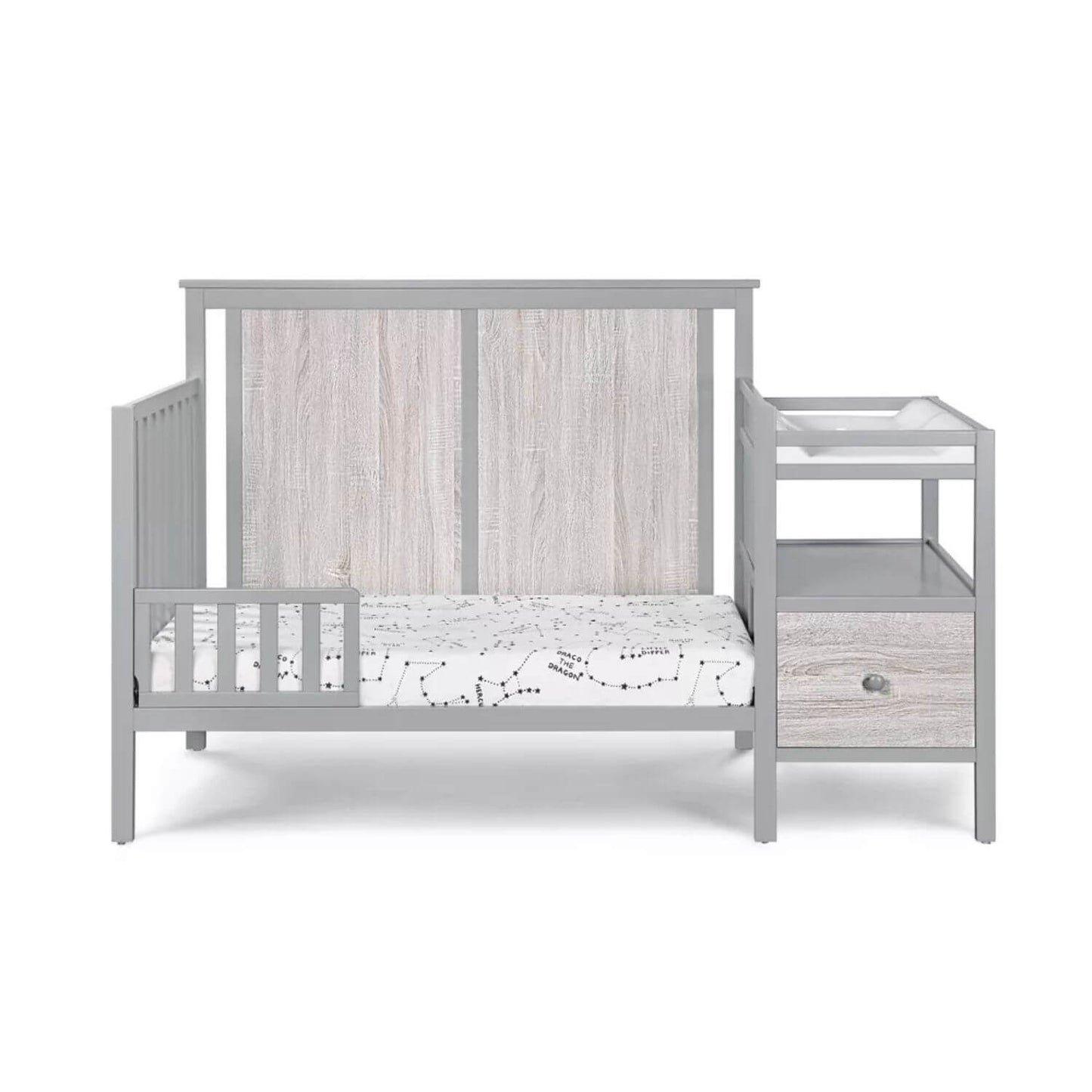 Connelly 4-in-1 Crib and Changer Combo Gray/Rockport Gray