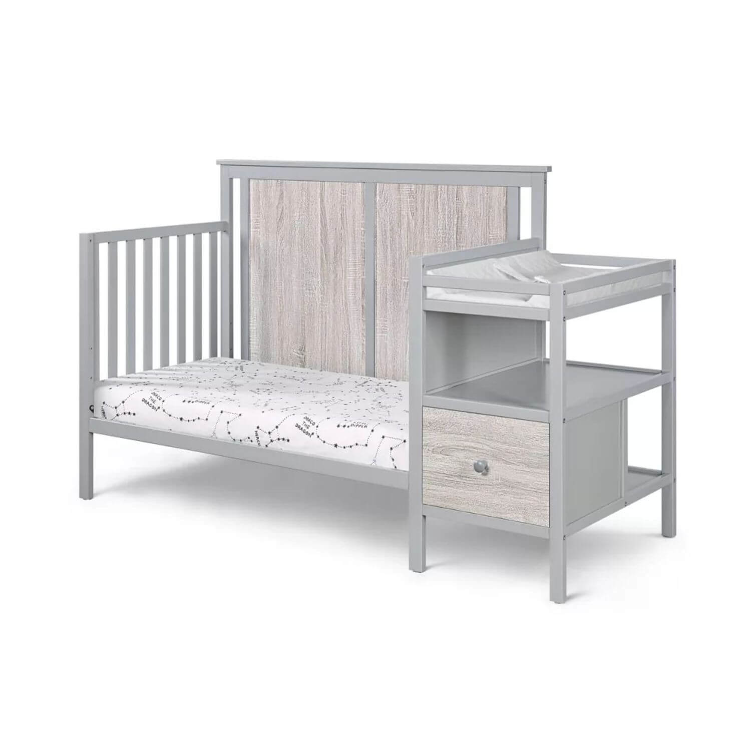 Connelly 4-in-1 Crib and Changer Combo Gray/Rockport Gray