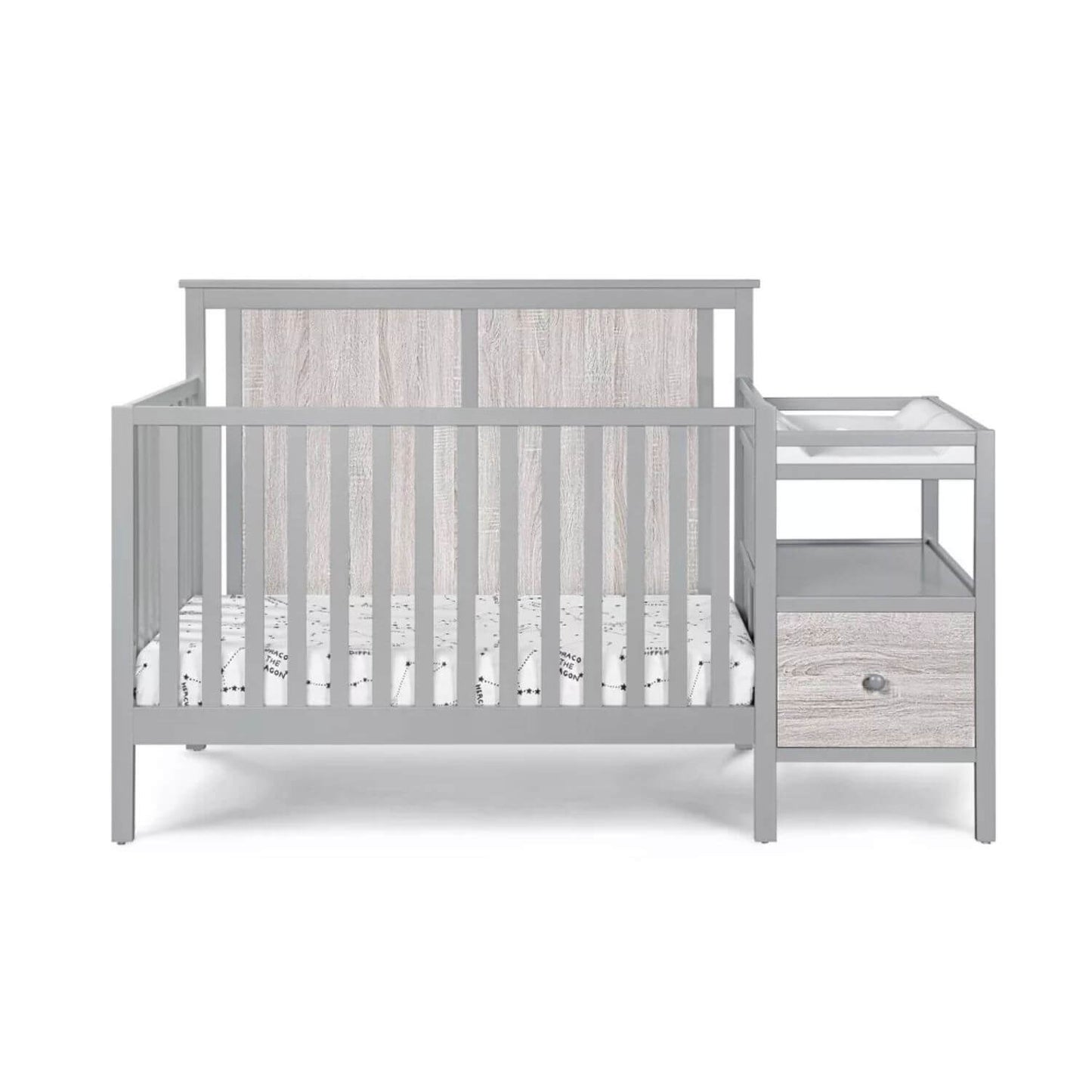 Connelly 4-in-1 Crib and Changer Combo Gray/Rockport Gray