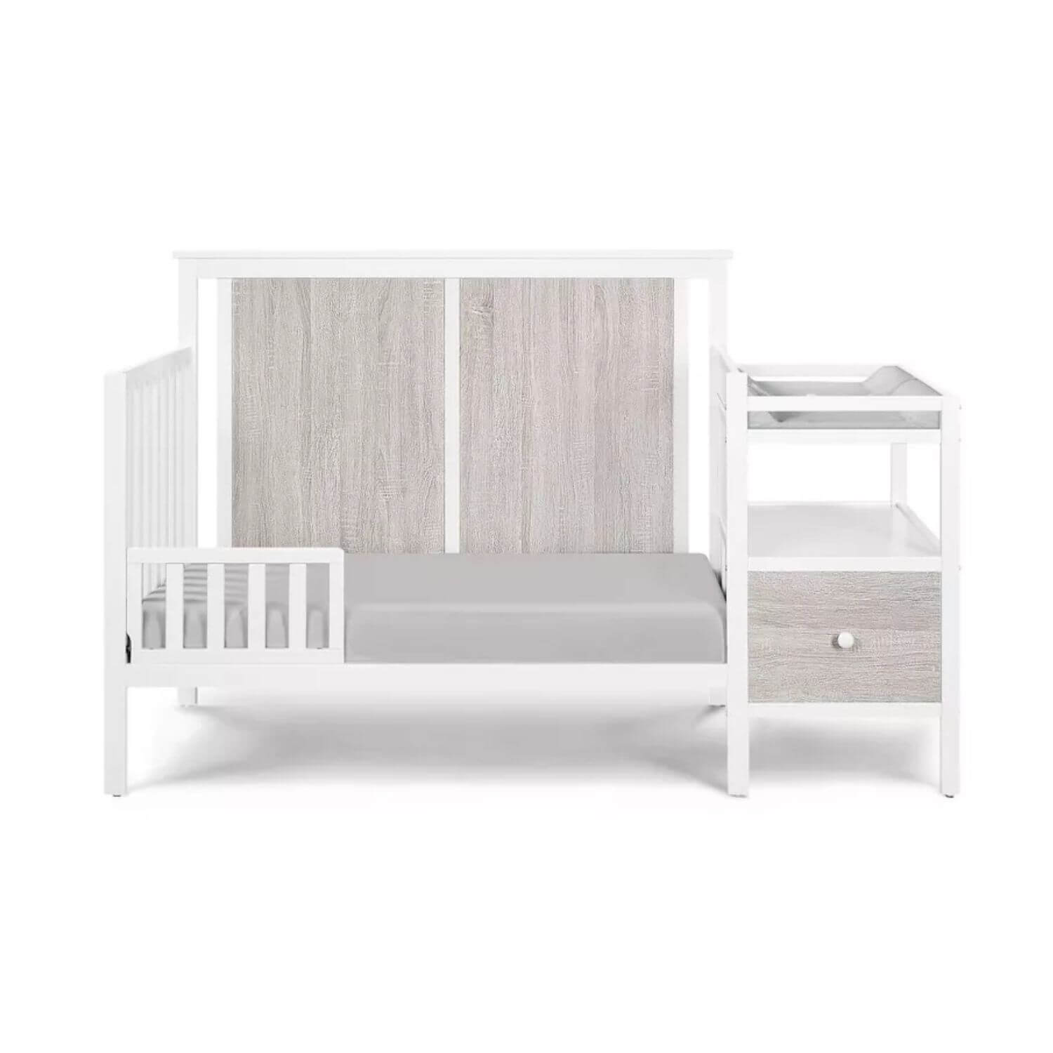 Connelly 4-in-1 Crib and Changer Combo White/Rockport Gray
