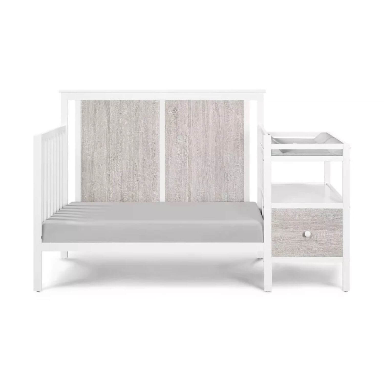 Connelly 4-in-1 Crib and Changer Combo White/Rockport Gray