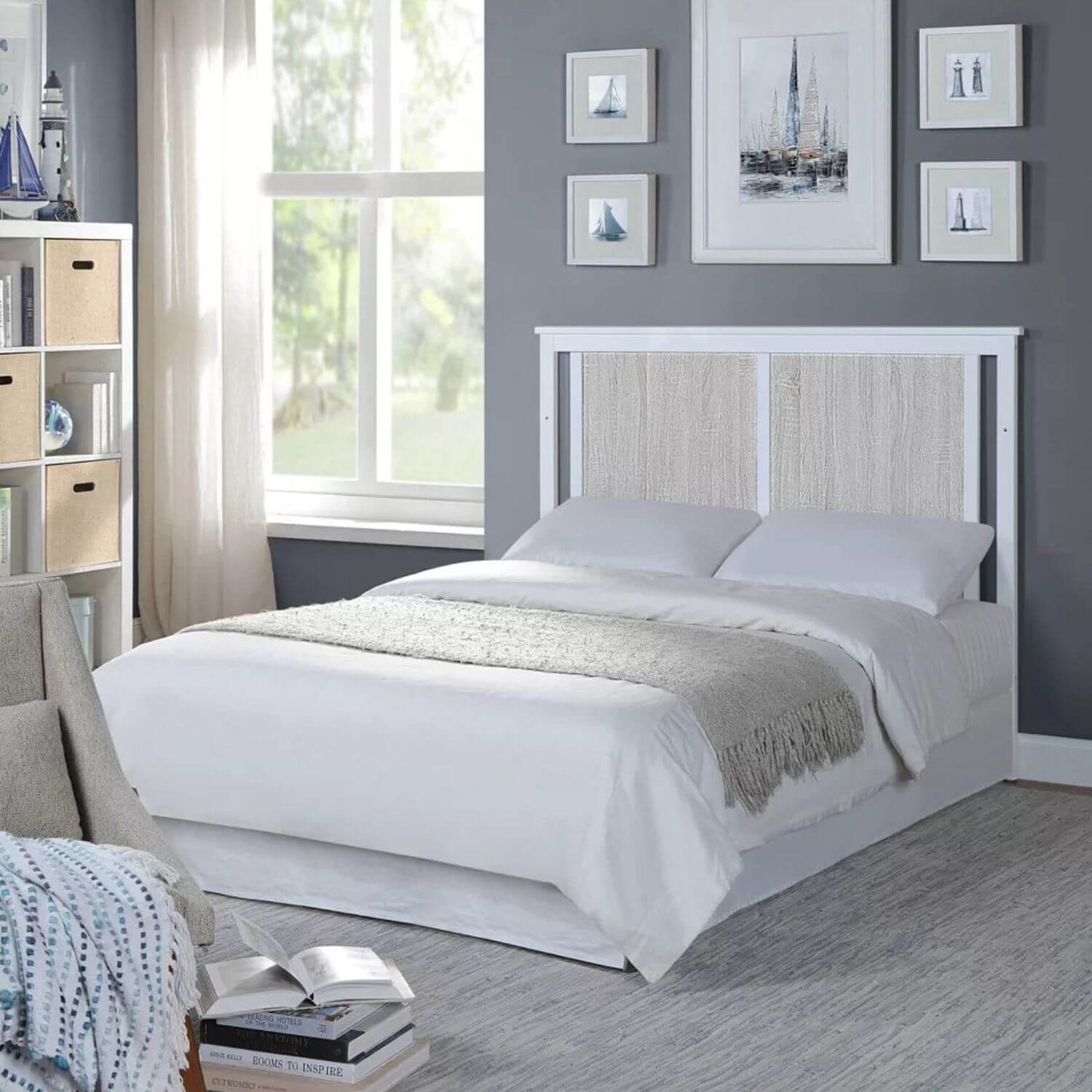 Connelly 4-in-1 Crib and Changer Combo White/Rockport Gray