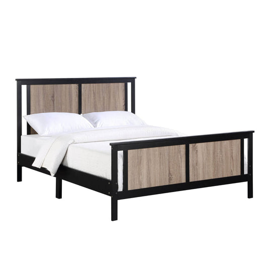 Connelly Reversible Panel Full Bed Black/Vintage Walnut