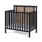 Connelly Mini Crib With Mattress Pad Black/Vintage Walnut