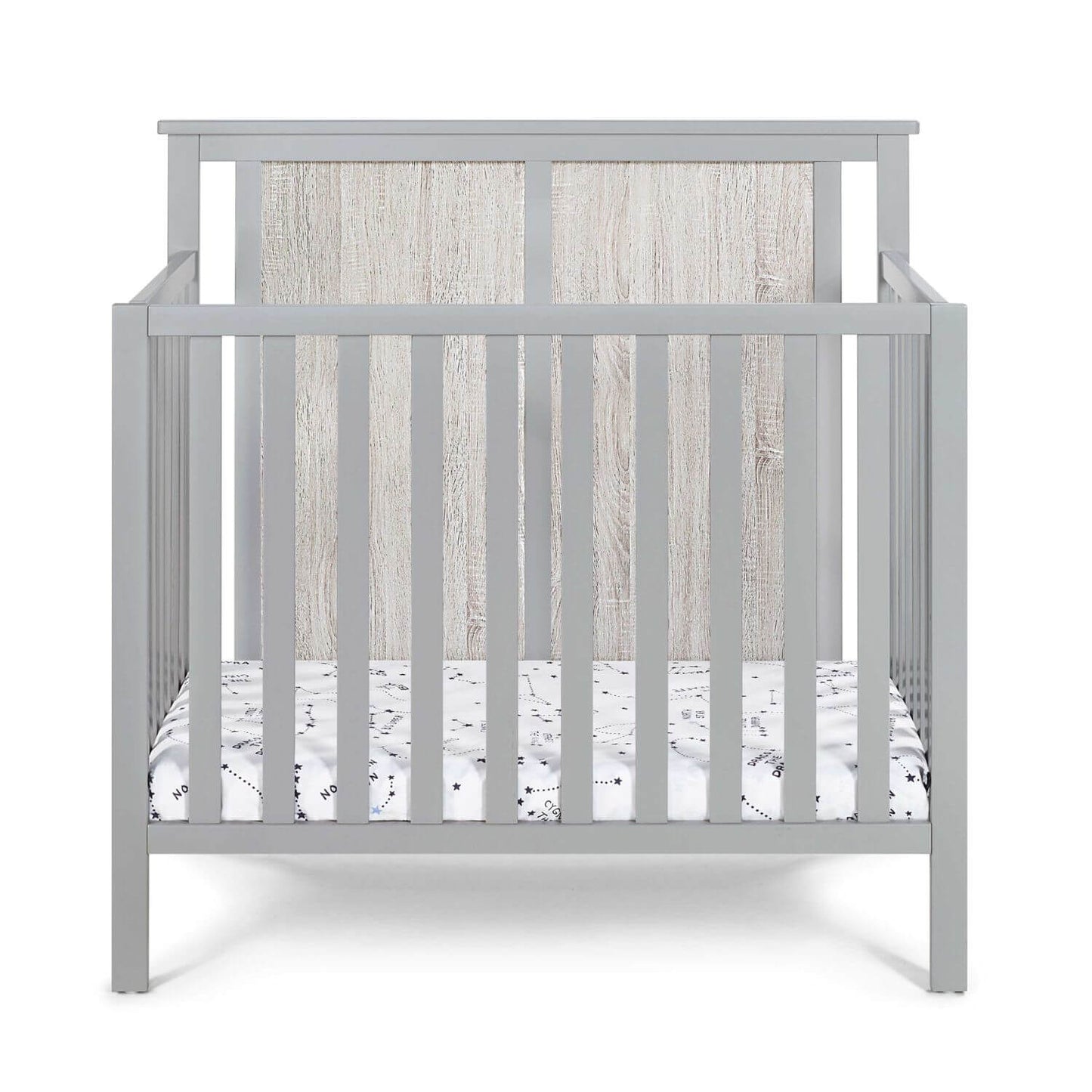 Connelly Mini Crib With Mattress Pad Gray/Rockport Gray