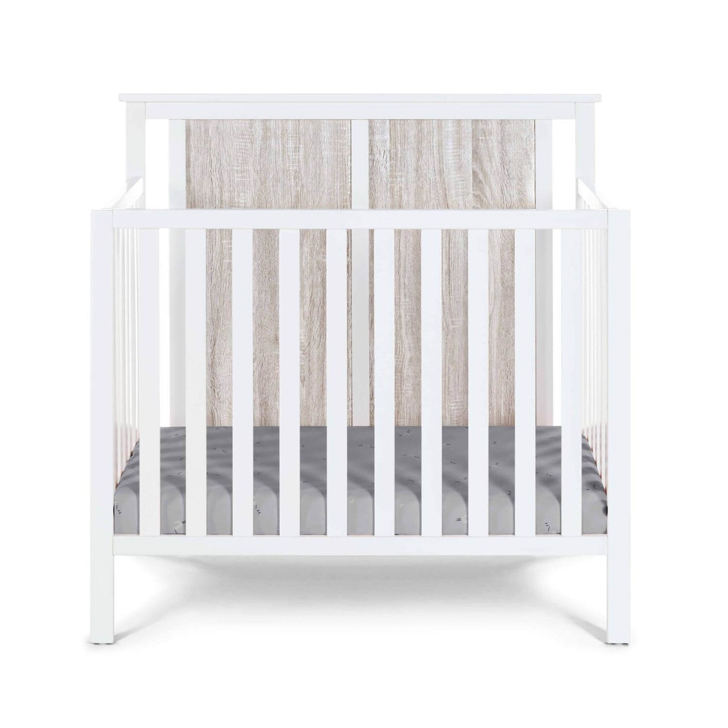 Connelly Mini Crib With Mattress Pad White/Rockport Gray