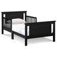 Connelly Reversible Panel Toddler Bed Black/Vintage Walnut