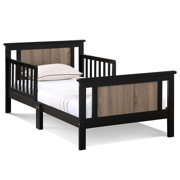 Connelly Reversible Panel Toddler Bed Black/Vintage Walnut