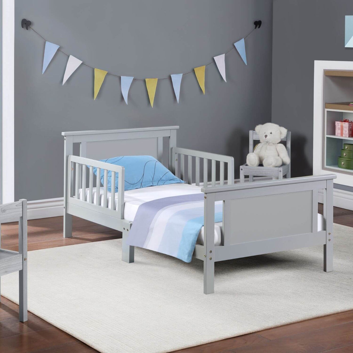 Connelly Reversible Panel Toddler Bed Gray/Rockport Gray