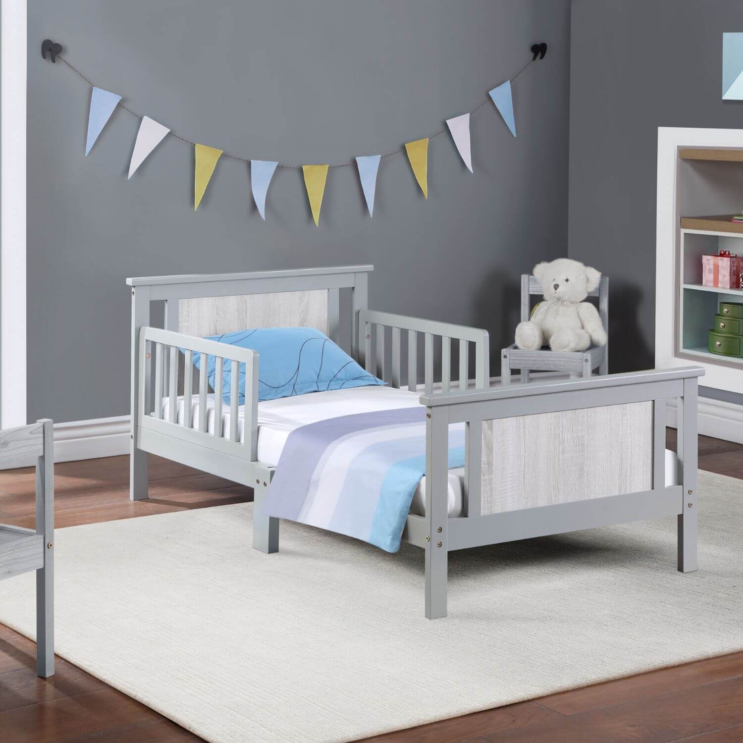 Connelly Reversible Panel Toddler Bed Gray/Rockport Gray