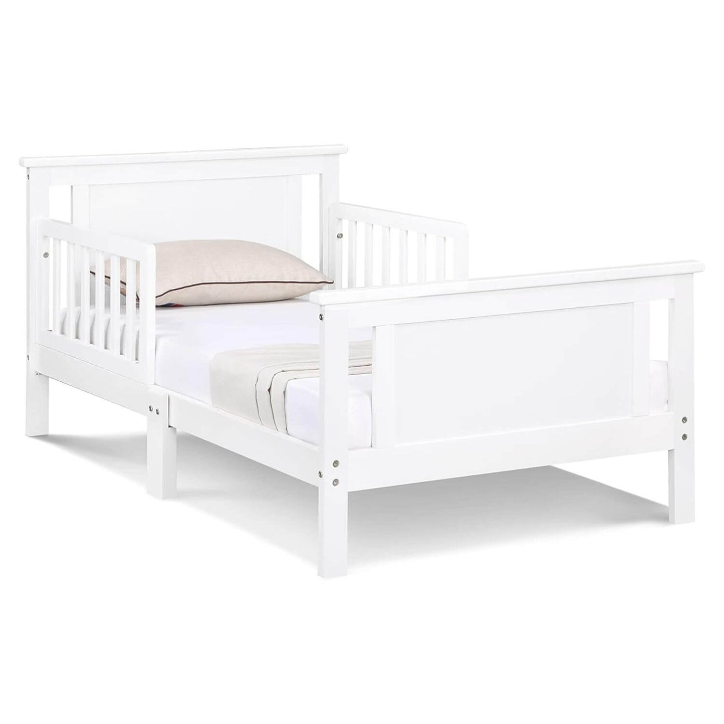 Connelly Reversible Panel Toddler Bed White/Rockport Gray