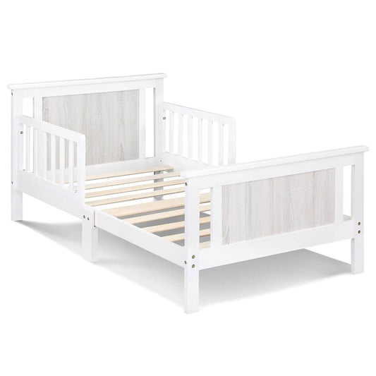 Connelly Reversible Panel Toddler Bed White/Rockport Gray