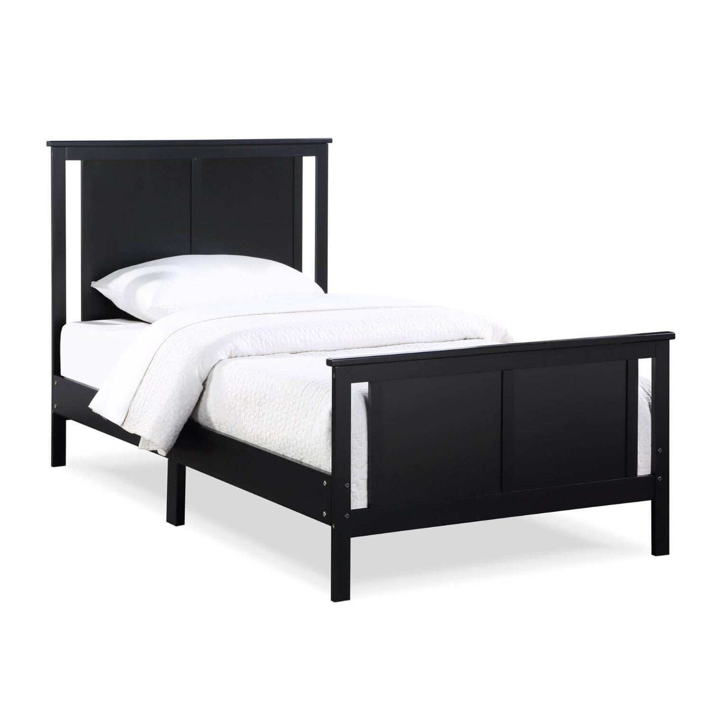 Connelly Reversible Panel Twin Bed Black/Vintage Walnut