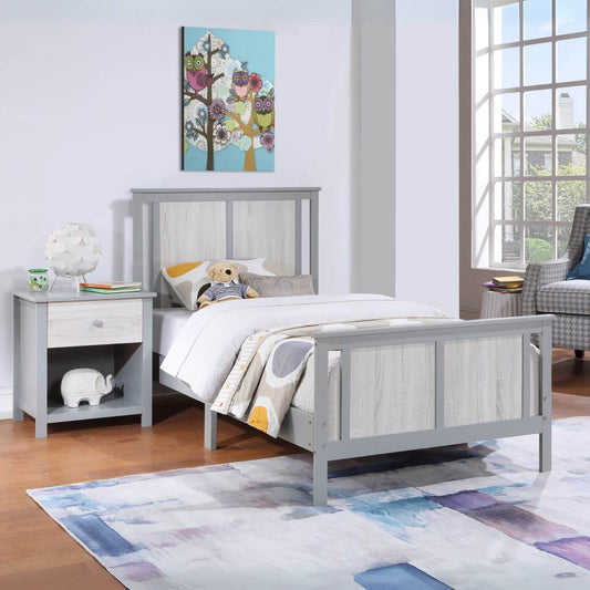 Connelly Reversible Panel Twin Bed Gray/Rockport Gray