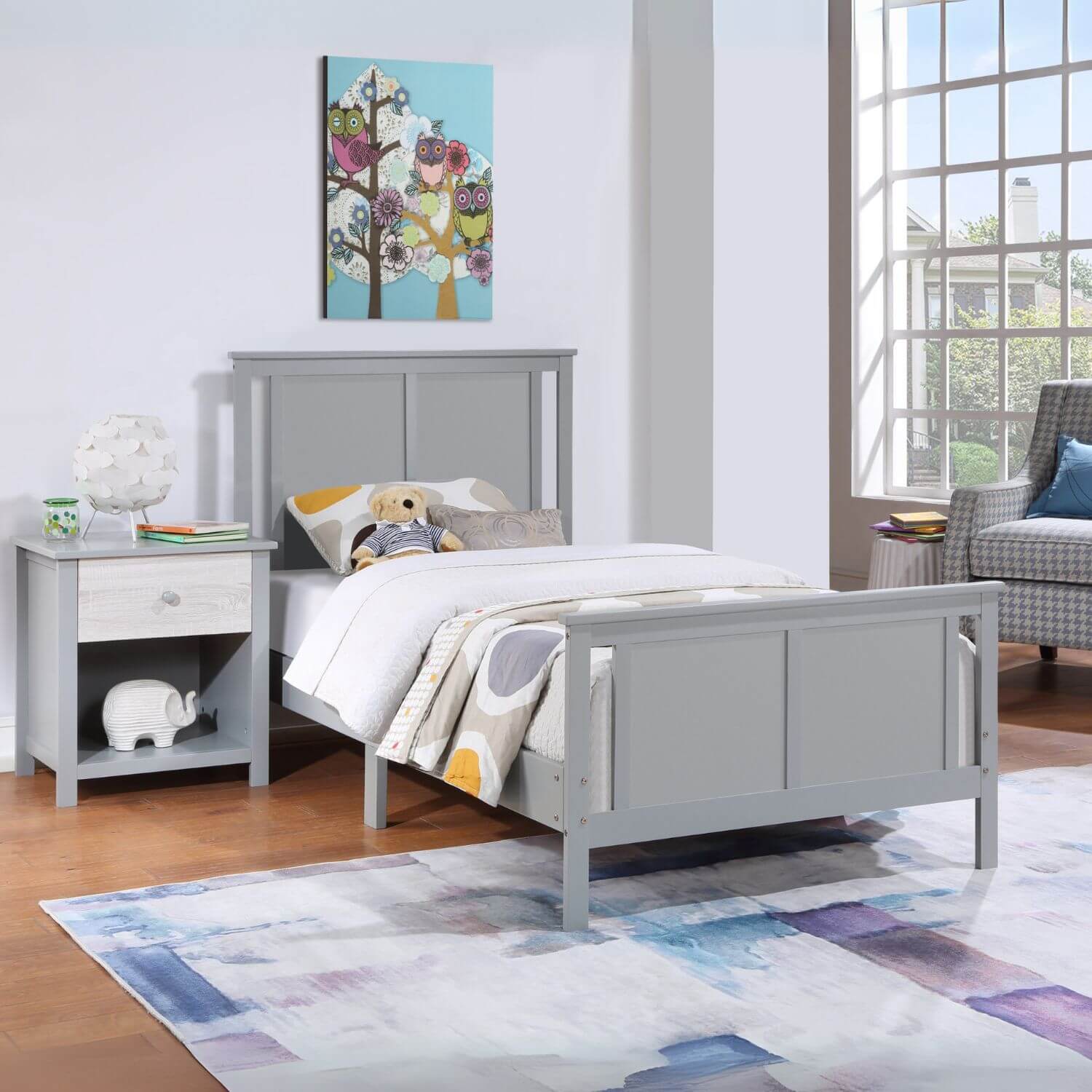 Connelly Reversible Panel Twin Bed Gray/Rockport Gray