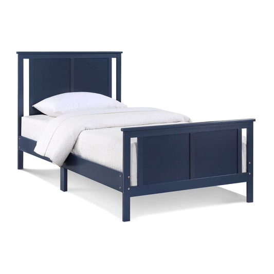 Connelly Twin Bed Midnight Blue/Vintage Walnut