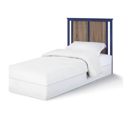 Connelly Twin Bed Midnight Blue/Vintage Walnut