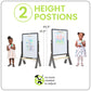 Girl Standing next to Little Partners Contempo Art Easel Charcoal