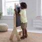 Kid Drawing on Little Partners Contempo Art Easel Natural