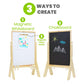 Both Sides of Little Partners Contempo Art Easel Natural