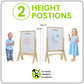 Kids Drawing on Little Partners Contempo Art Easel Natural