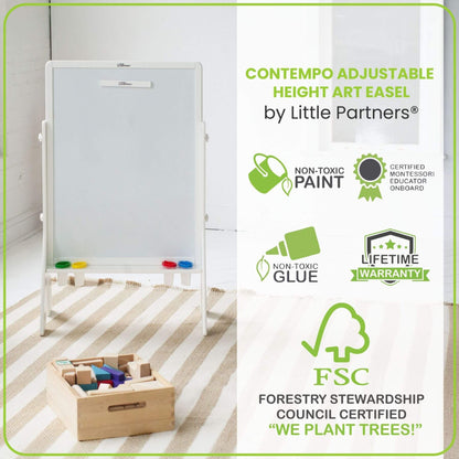 Little Partners Contempo Art Easel White