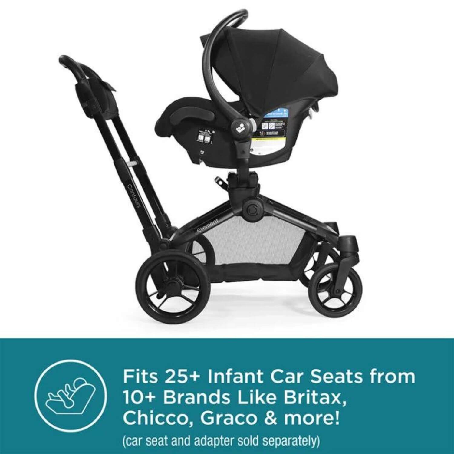 Contours Element Side by Side 1-to-2 Stroller - Detail