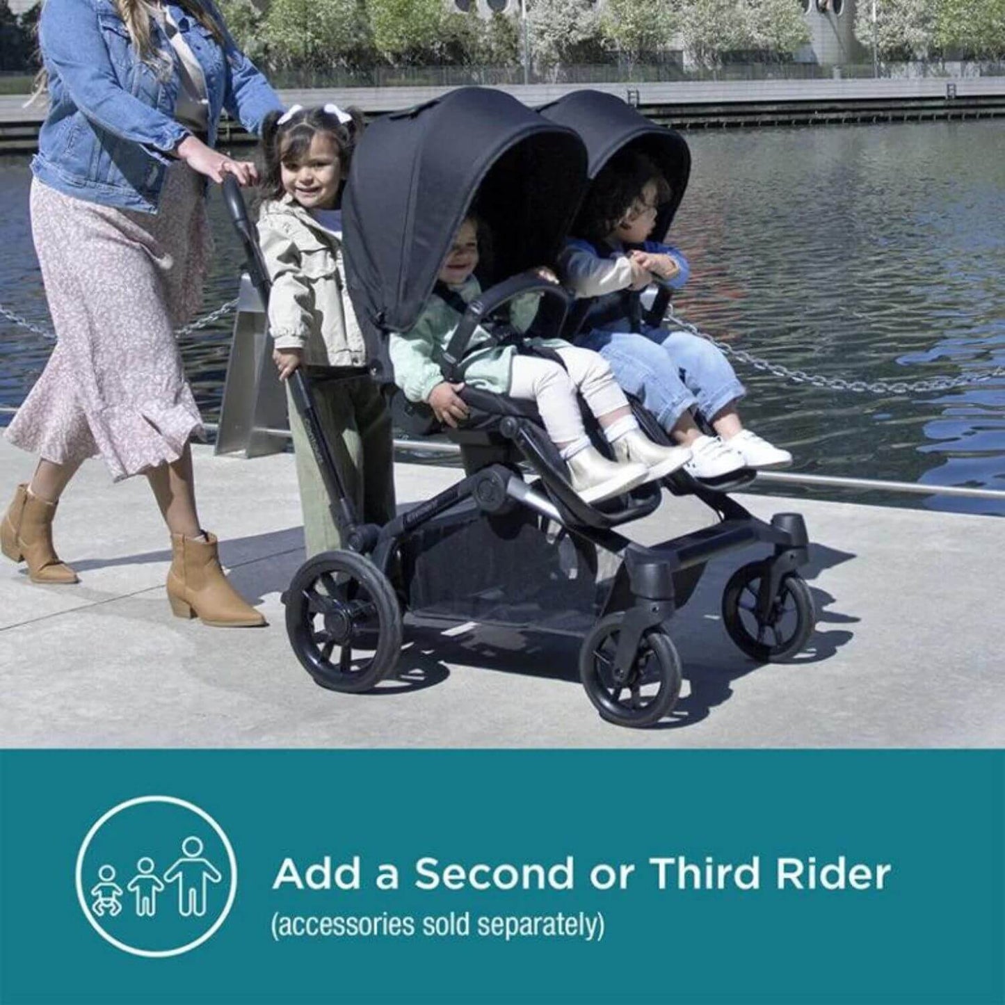 Contours Element Side by Side 1-to-2 Stroller - Lifestyle