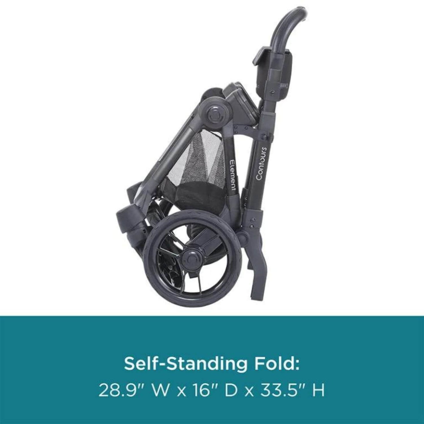 Contours Element Side by Side 1-to-2 Stroller - Folded