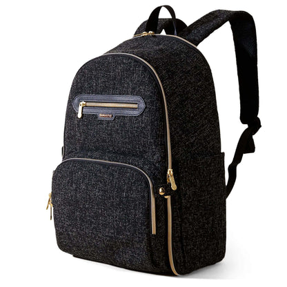 Sunveno Convertible Tweed Diaper Backpack Black