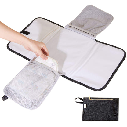 Lace lingerie wash bag with mesh pocket and zipper on a white background