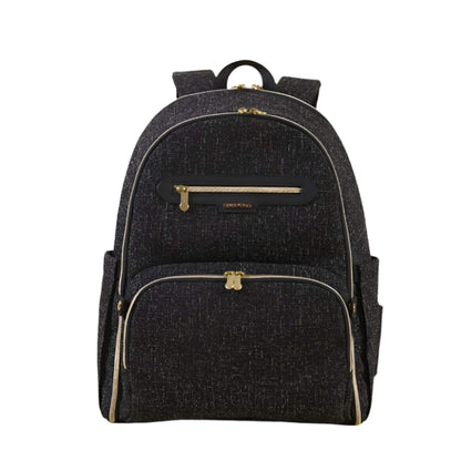 Sunveno Convertible Tweed Diaper Backpack Black