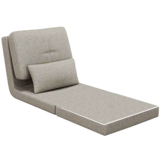 HOMCOM Convertible Floor Sofa Bed with Adjustable Backrest, Beige