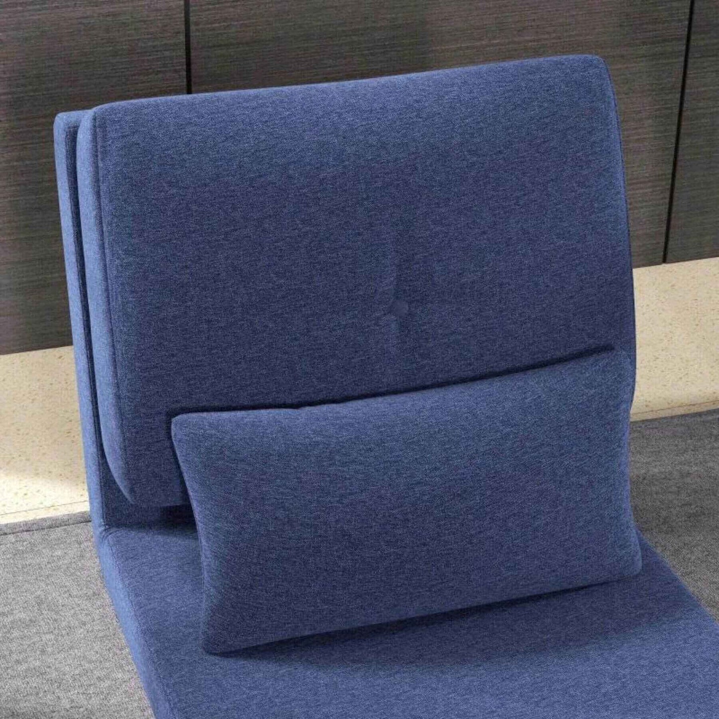 Detail of HOMCOM Convertible Floor Sofa Bed with Adjustable Backrest Dark Blue