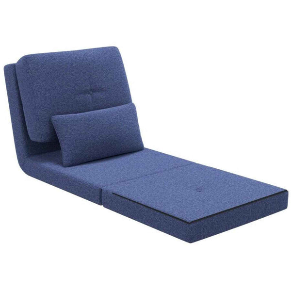 HOMCOM Convertible Floor Sofa Bed with Adjustable Backrest Dark Blue