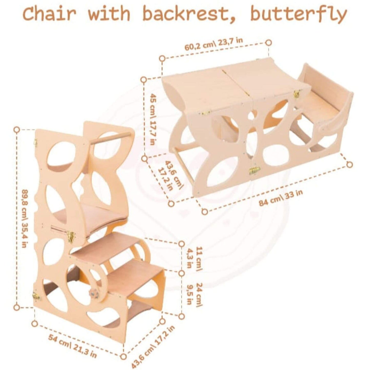 Wood and Hearts Convertible Kitchen Tower