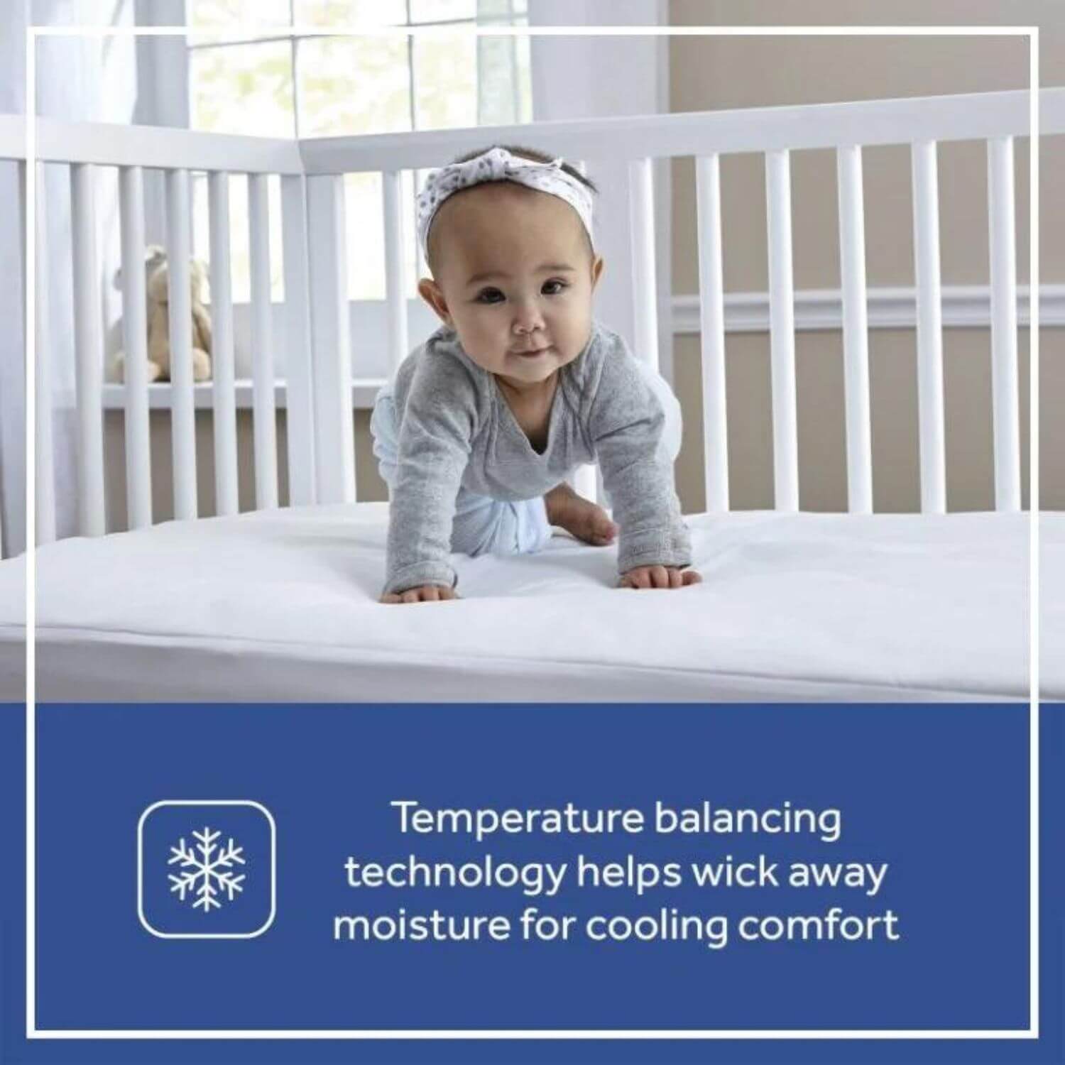 Sealy Cool Comfort Fitted Crib Mattress Pad - Detail